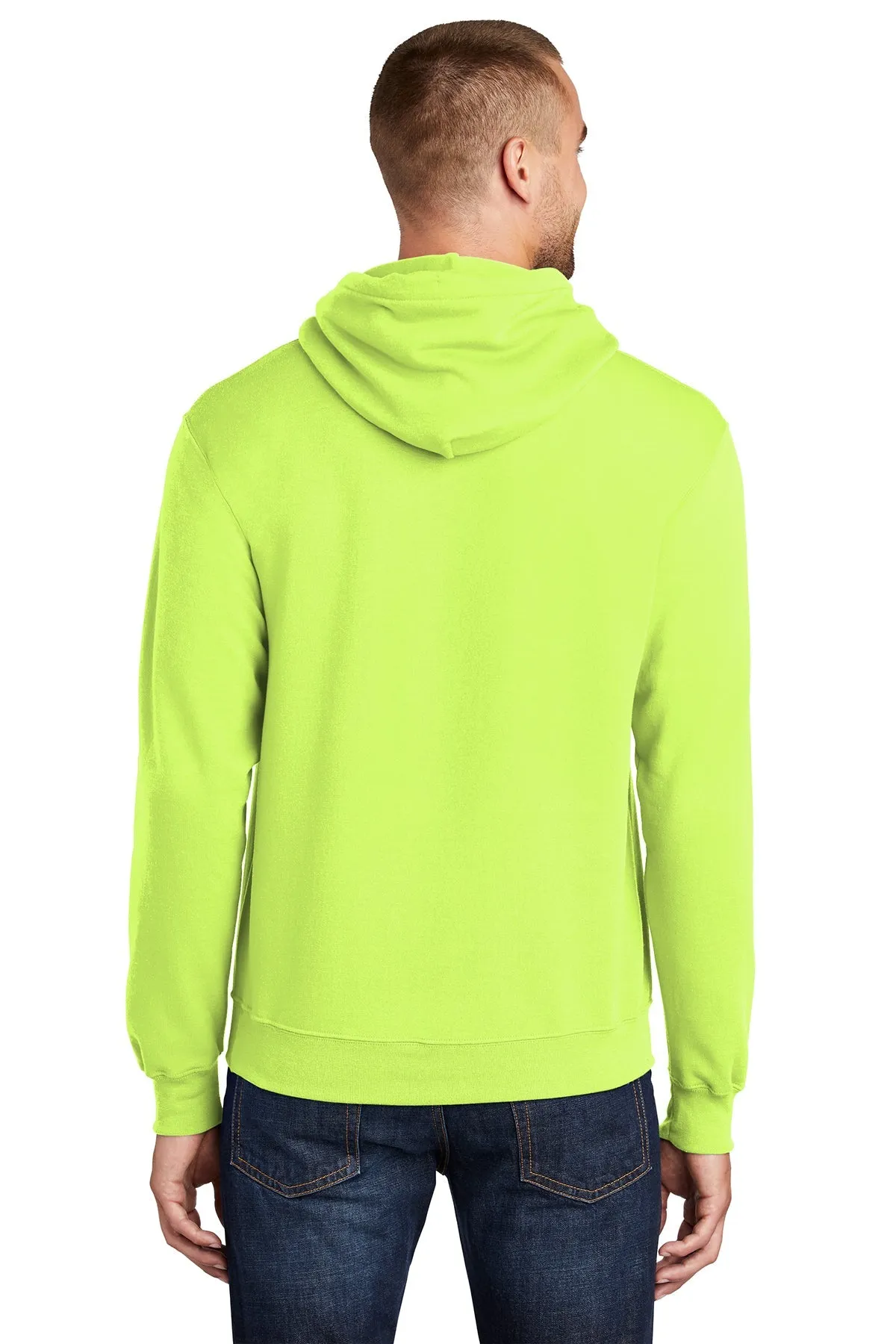 Port & Company Core Fleece Branded Hoodies, Neon Yellow