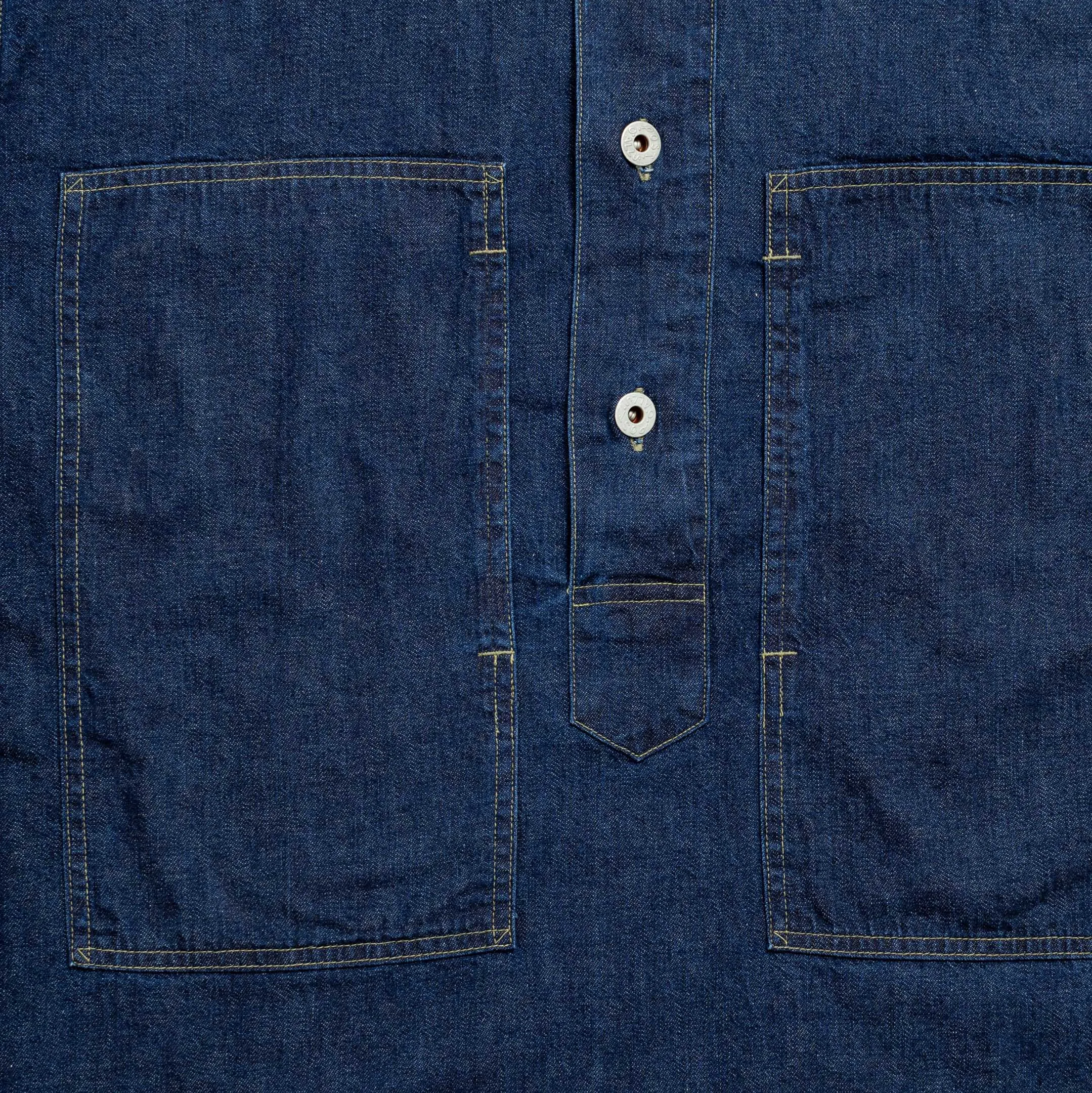 Post Overalls Army Shirt Blue Denim