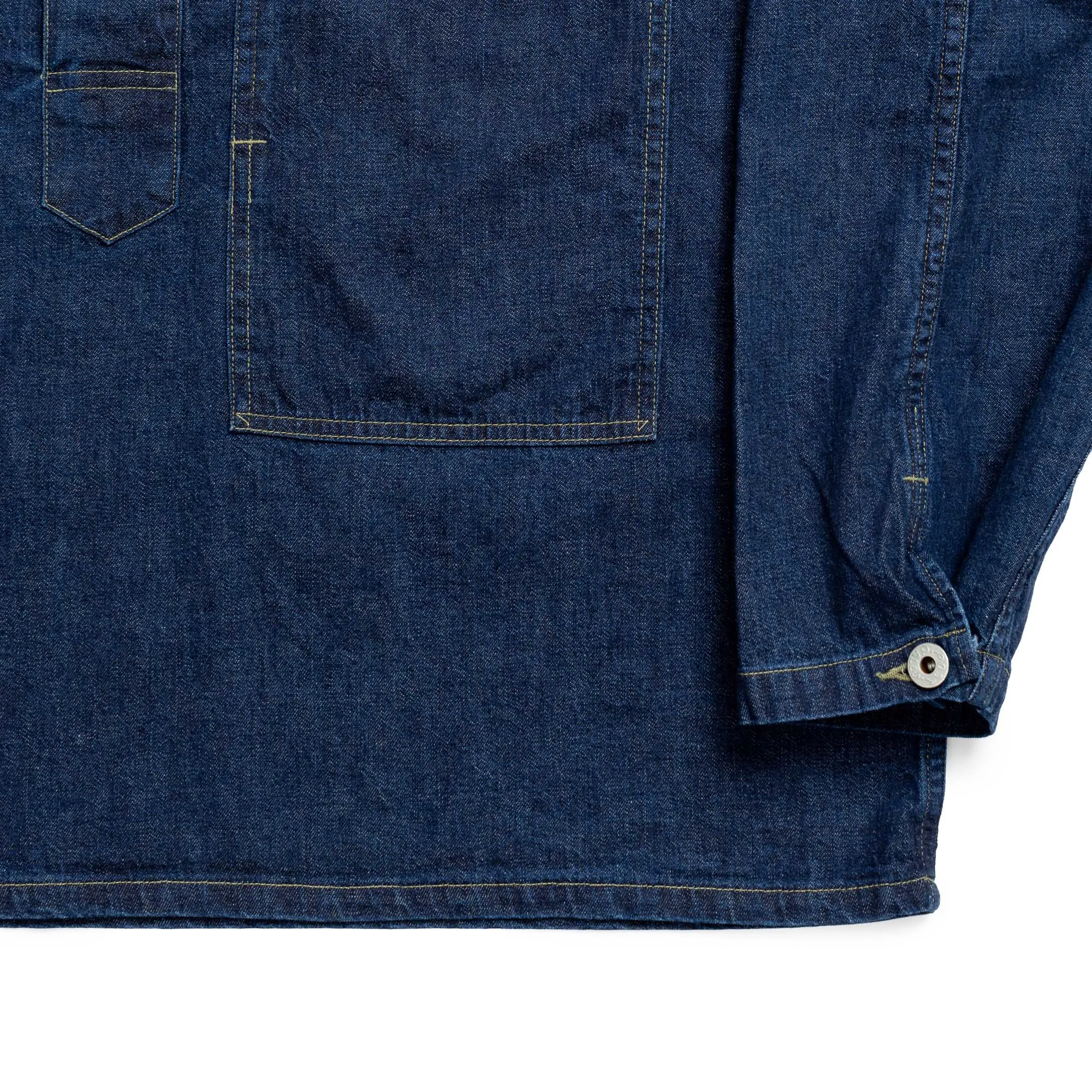 Post Overalls Army Shirt Blue Denim