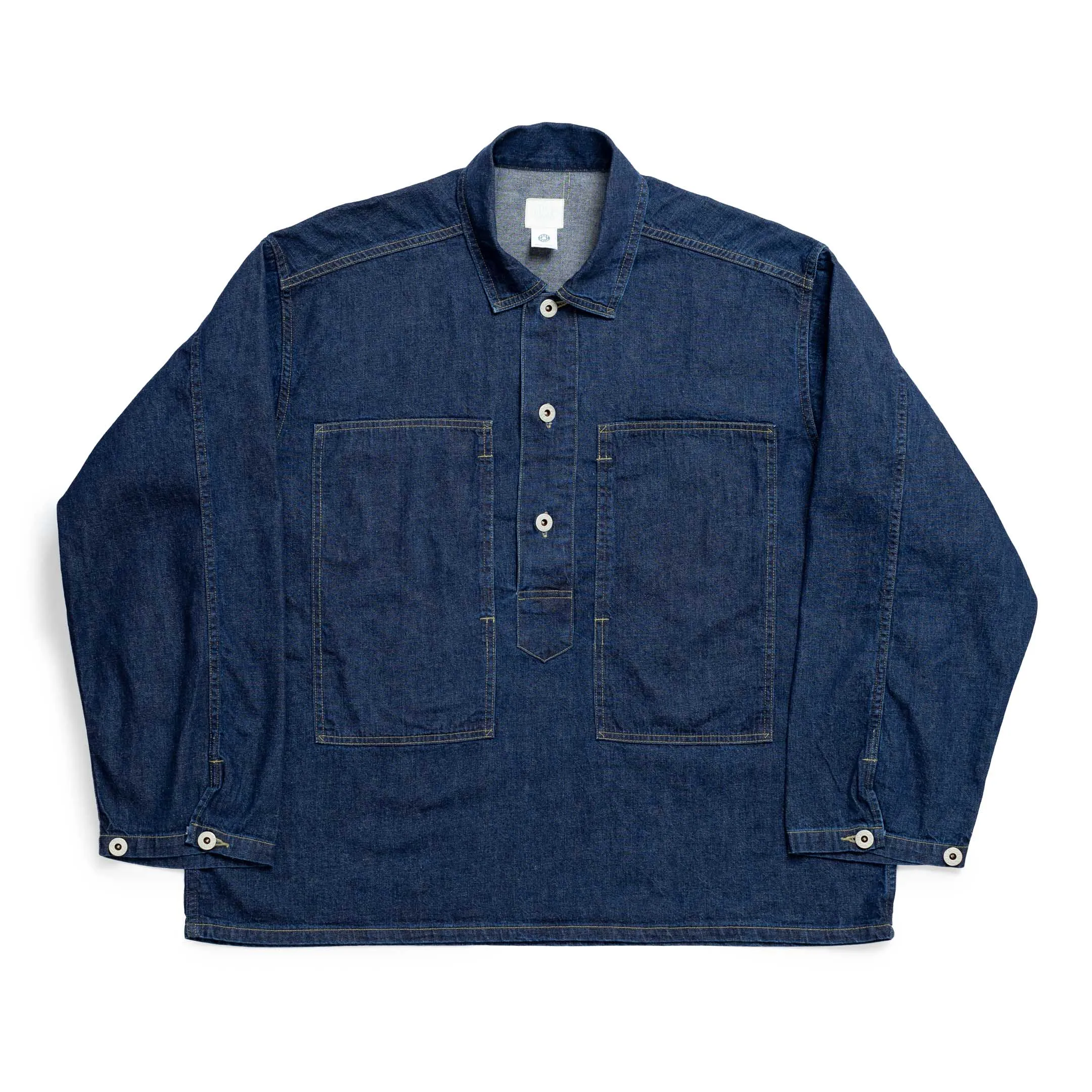 Post Overalls Army Shirt Blue Denim
