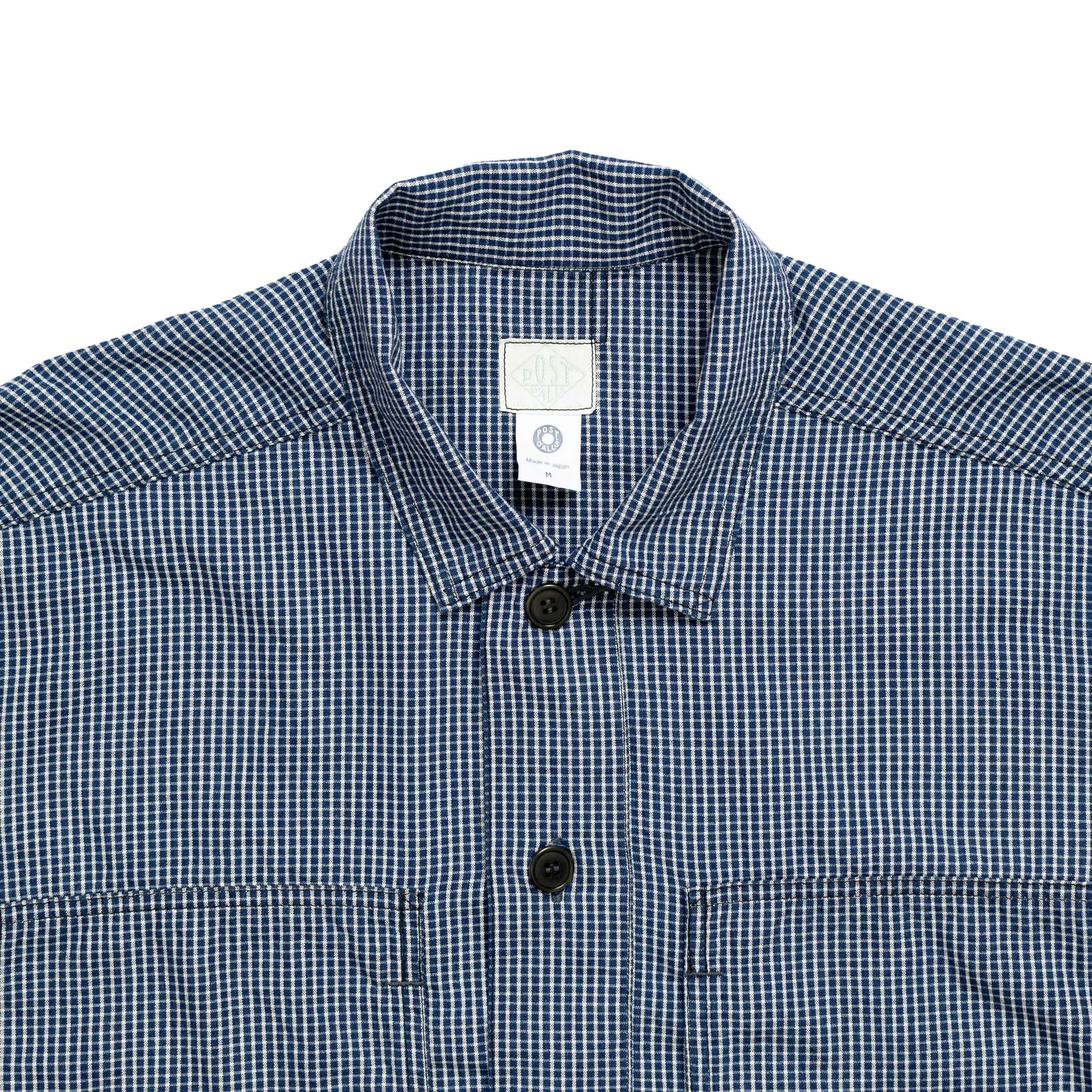 Post Overalls Army Shirt Indigo Check