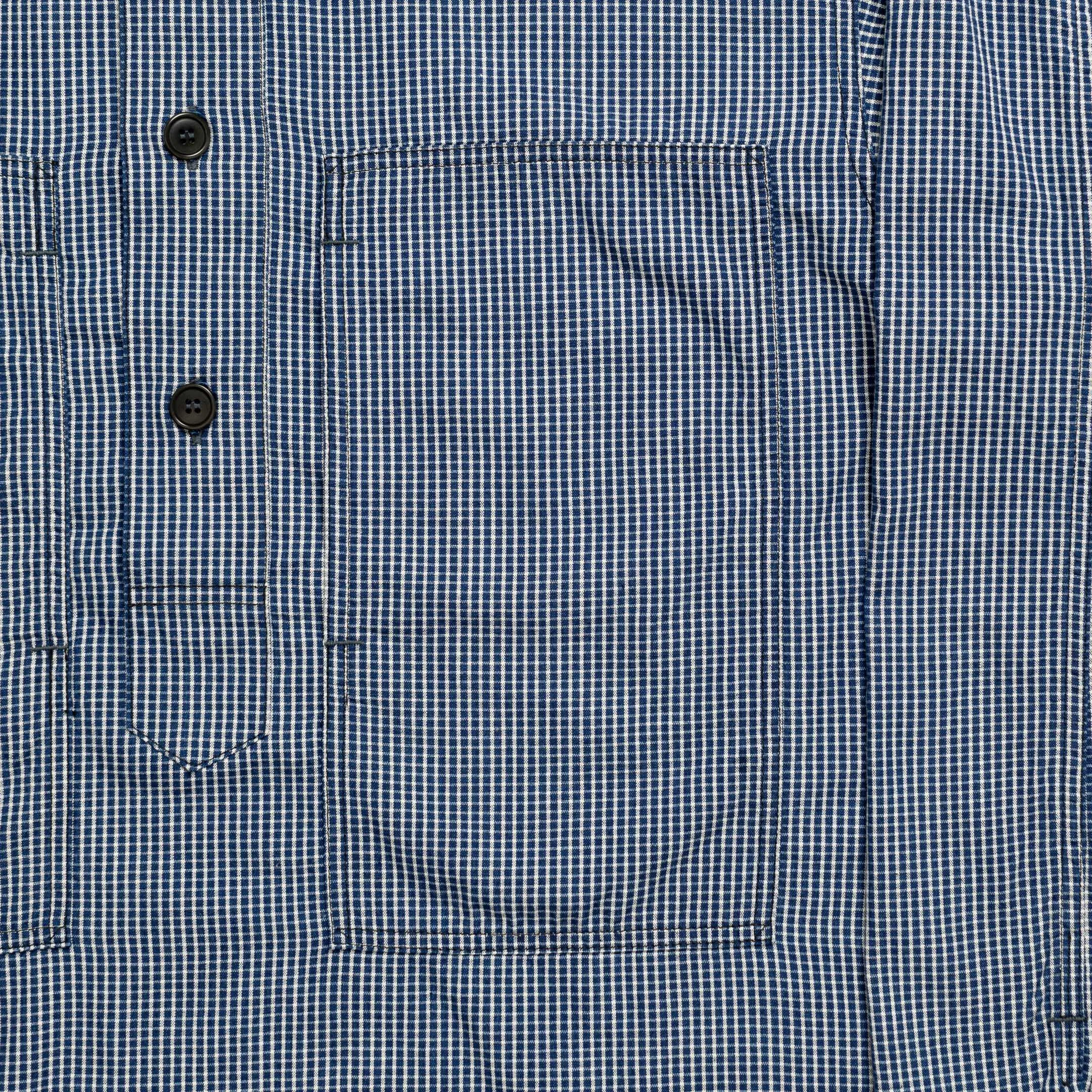 Post Overalls Army Shirt Indigo Check