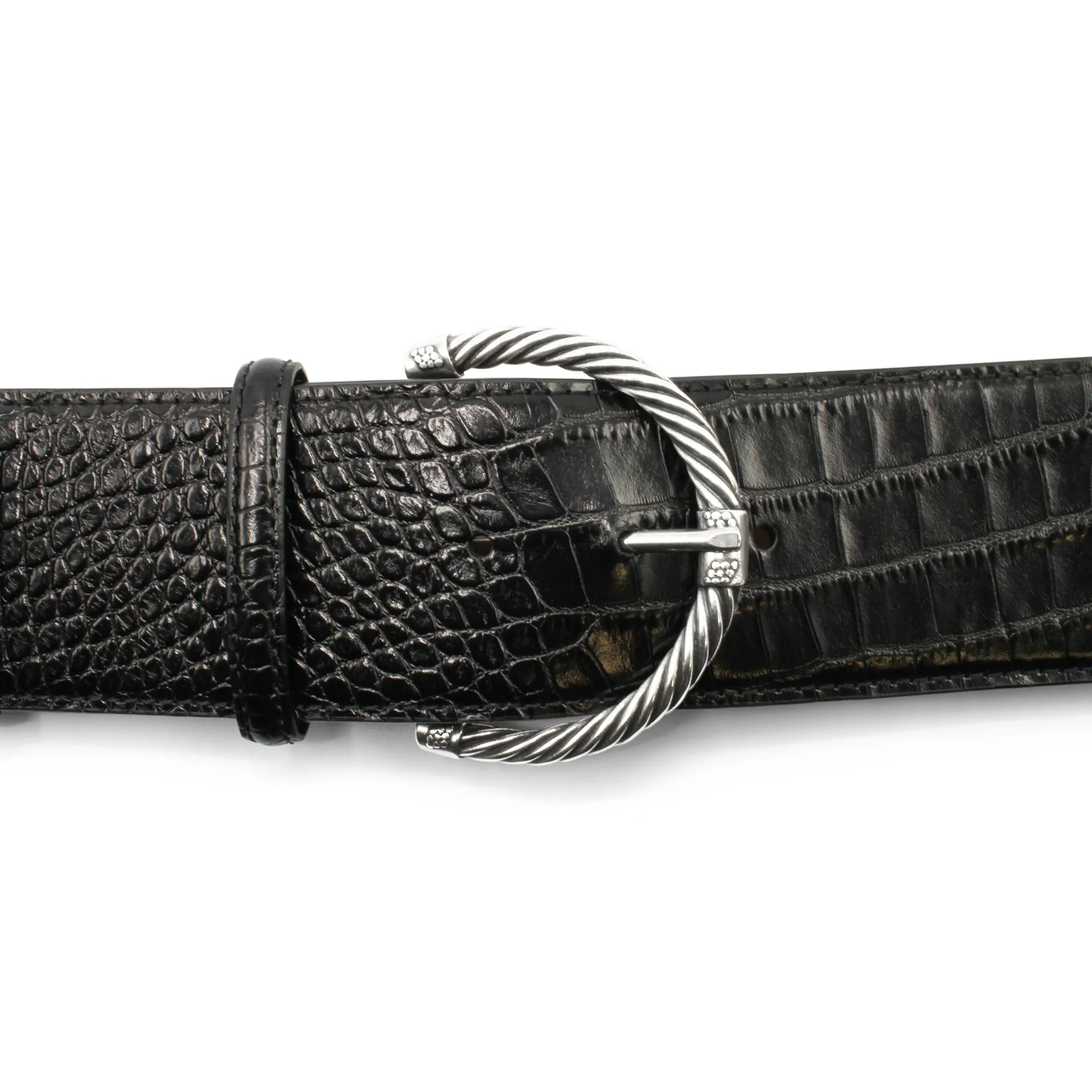 Rope Edge Rounded prong Buckle 60mm