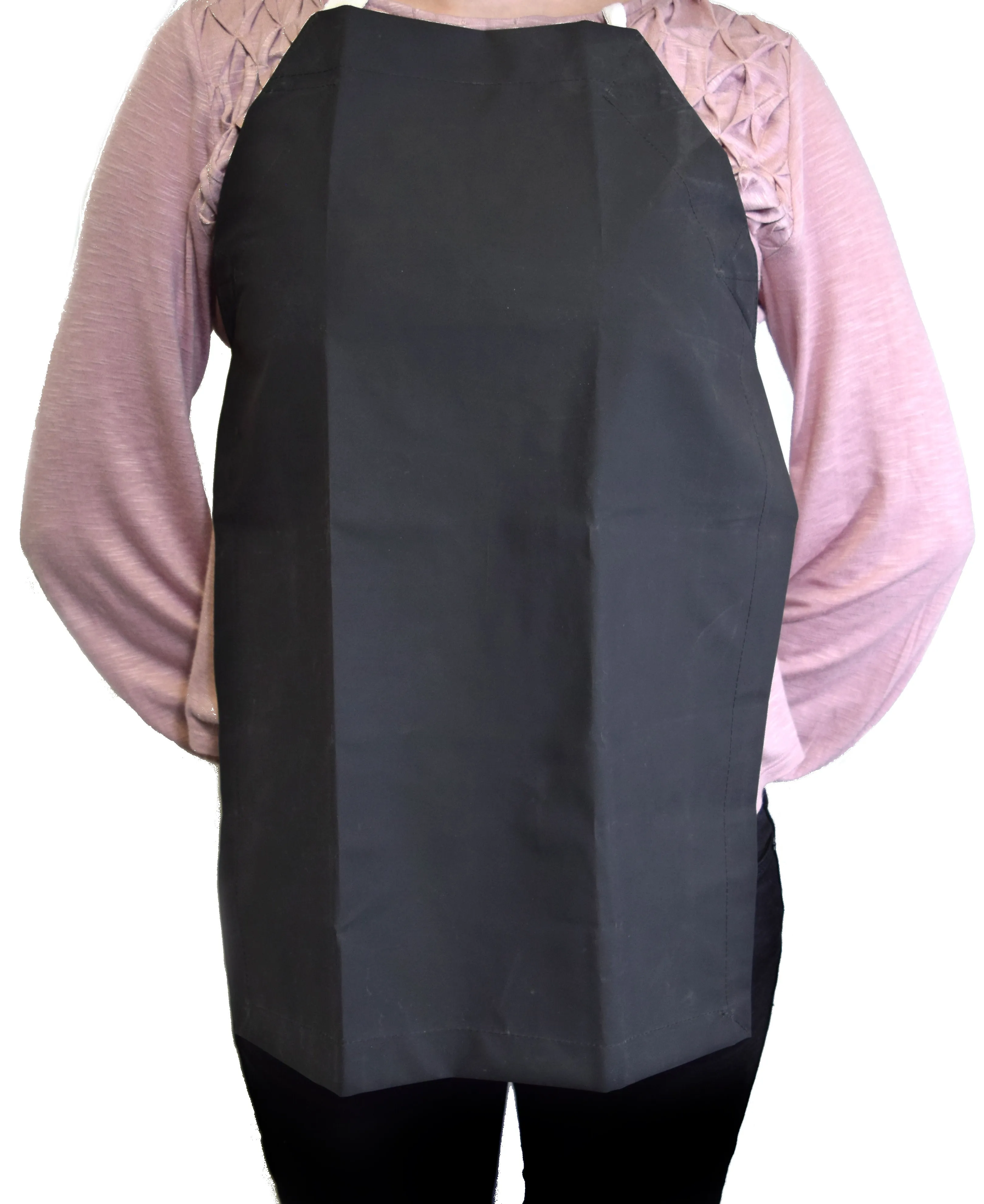 Rubber Vinyl Apron, Extra Small (15"W x 22"L) - Black