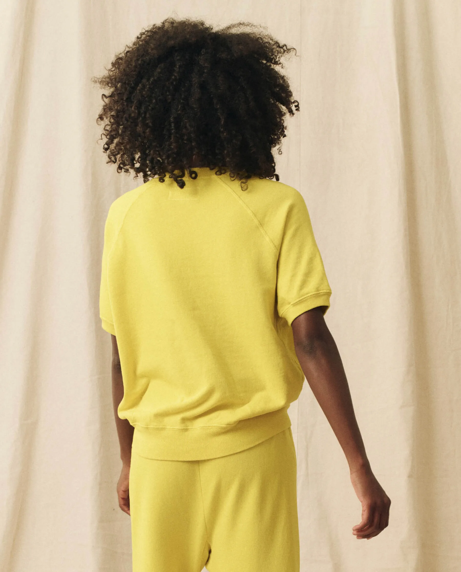 The Short Sleeve Sweatshirt. Solid -- Sunbeam