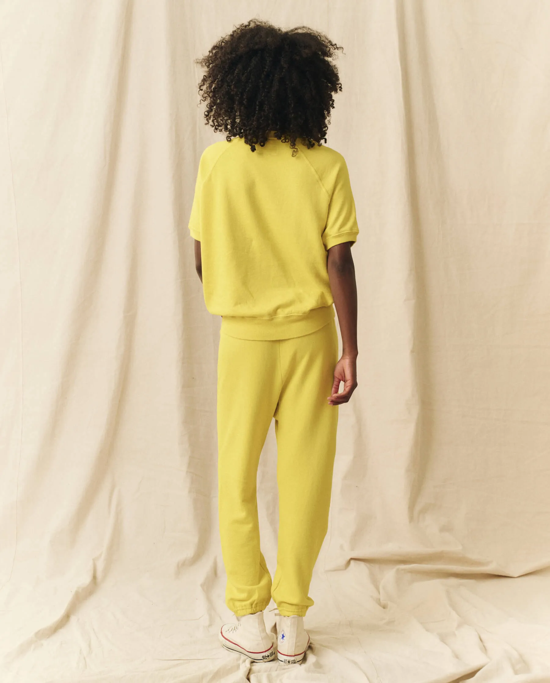 The Short Sleeve Sweatshirt. Solid -- Sunbeam