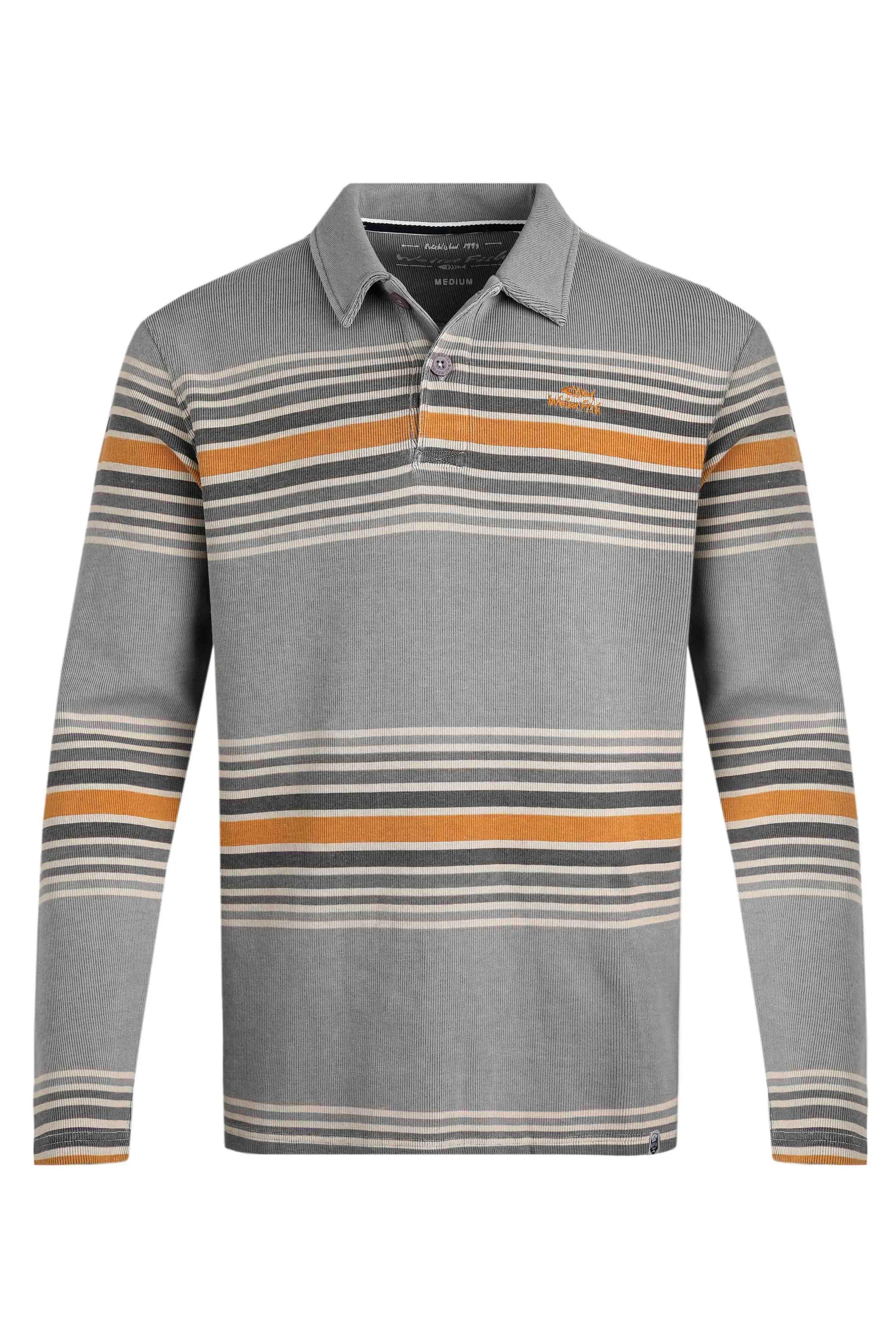 Weird Fish S Limestone Caudale Heavyweight Stripe Rib Rugby Shirt