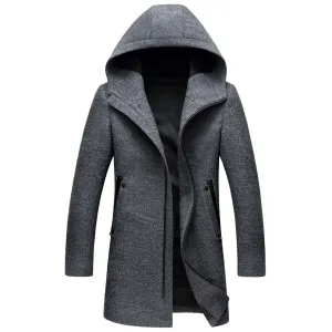 West Louis Middle Long Thick Warm Overcoat