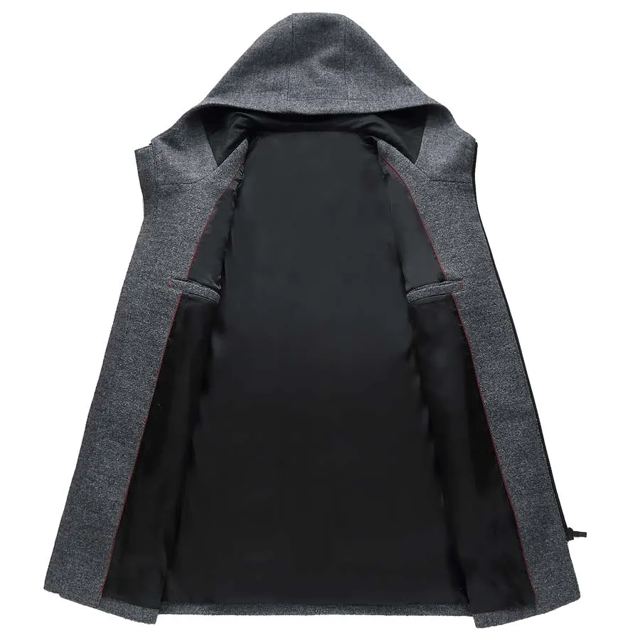 West Louis Middle Long Thick Warm Overcoat