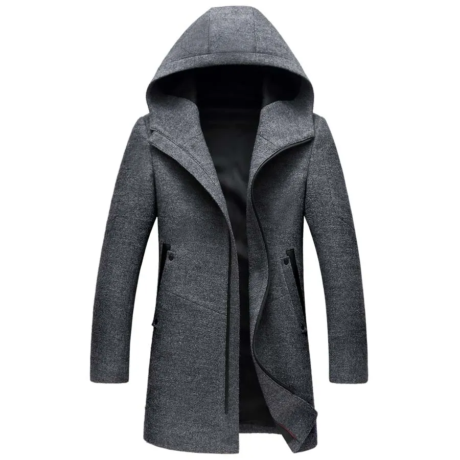 West Louis Middle Long Thick Warm Overcoat