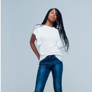 White Top With Ruffles