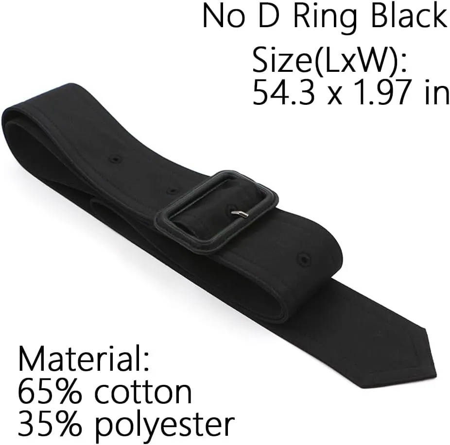 Women Trench Coat Belt Replacement With Buckle Metal D Ring Decoration Wide Waistband Belt