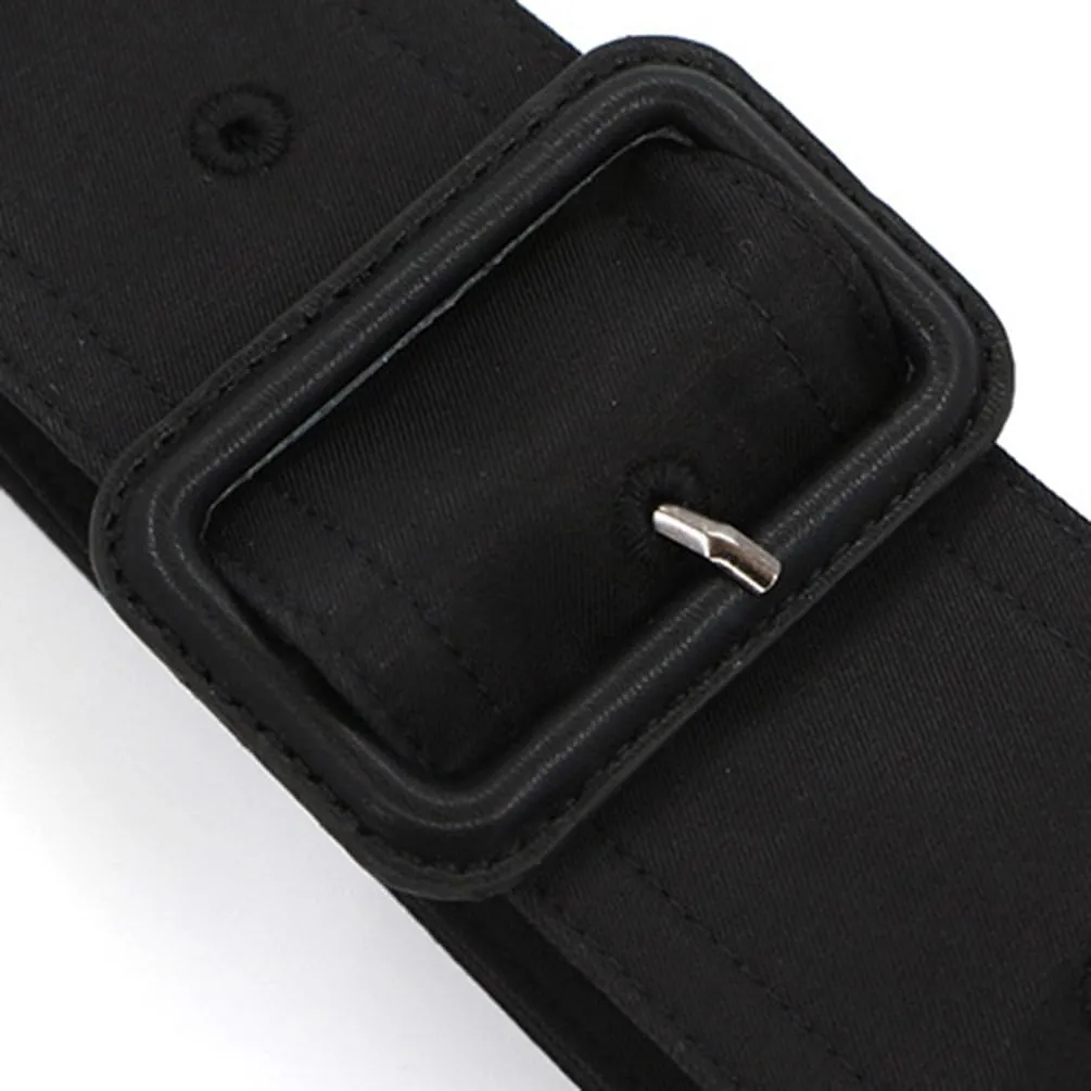 Women Trench Coat Belt Replacement With Buckle Metal D Ring Decoration Wide Waistband Belt