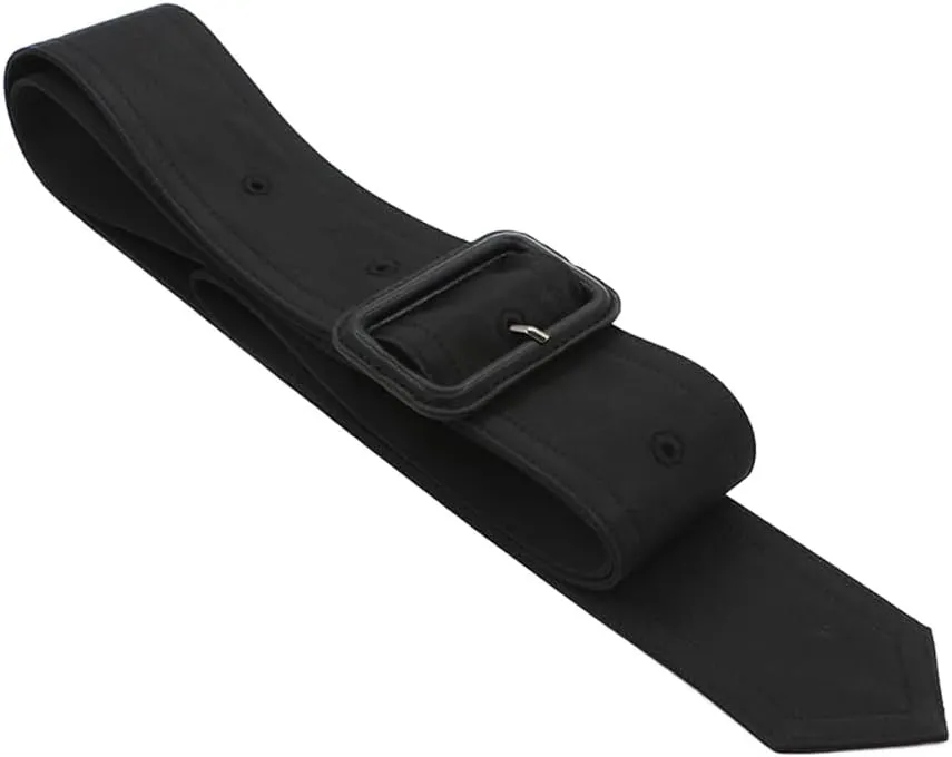 Women Trench Coat Belt Replacement With Buckle Metal D Ring Decoration Wide Waistband Belt