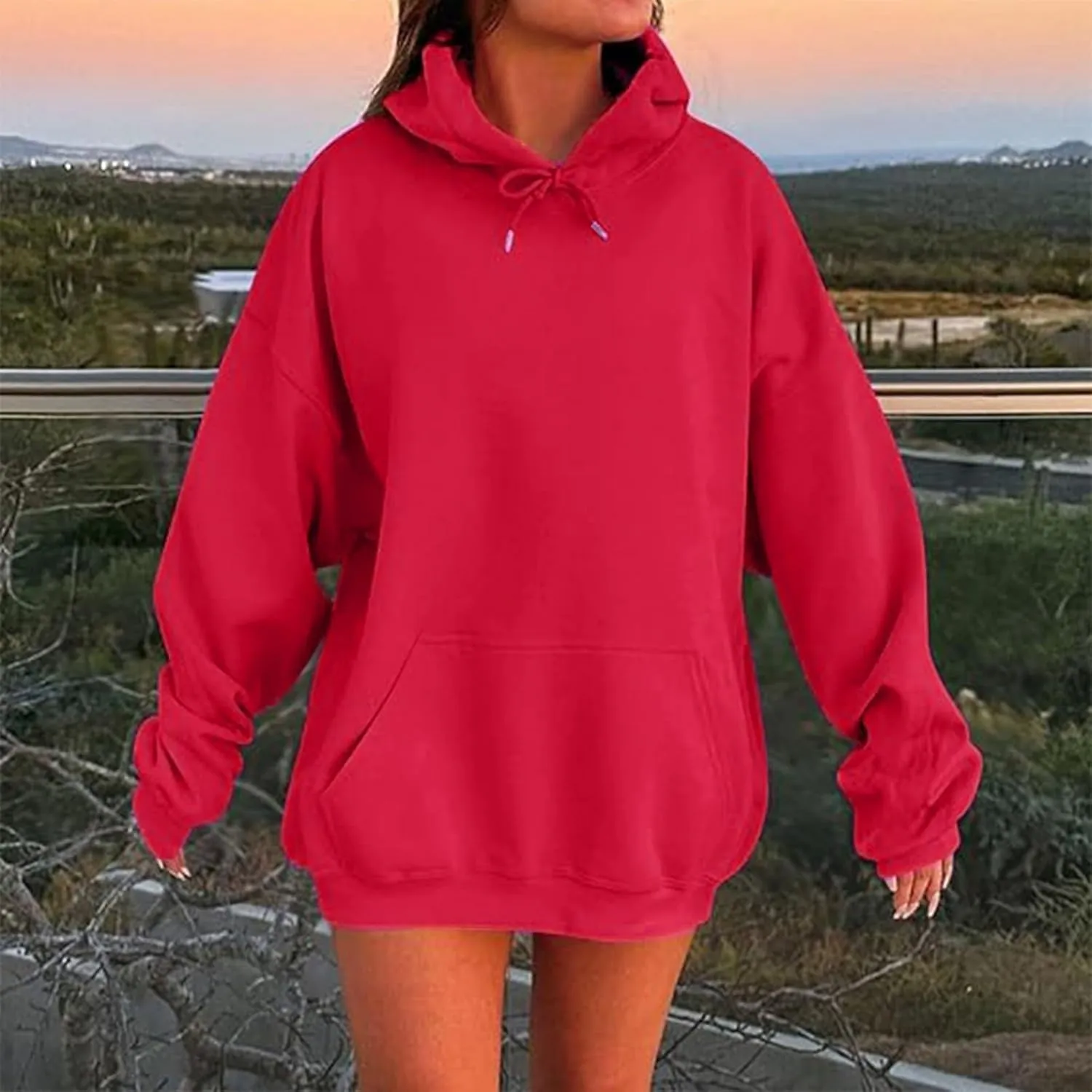 Womens Oversized Hoodies Winter Cute Sweatshirts Pullover 2024 Fashion Tops Trendy Outfits with Pockets