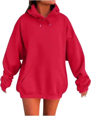 Womens Oversized Hoodies Winter Cute Sweatshirts Pullover 2024 Fashion Tops Trendy Outfits with Pockets